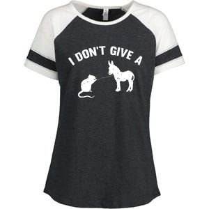 I Dont Give A Rats Ass Distressed Enza Ladies Jersey Colorblock Tee