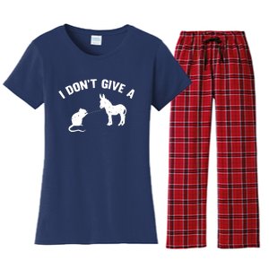 I Dont Give A Rats Ass Distressed Women's Flannel Pajama Set