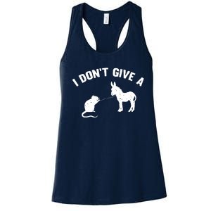 I Dont Give A Rats Ass Distressed Women's Racerback Tank