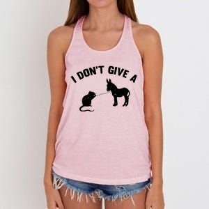 I Dont Give A Rats Ass Distressed Women's Knotted Racerback Tank