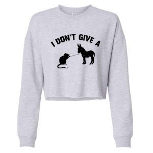 I Dont Give A Rats Ass Distressed Cropped Pullover Crew