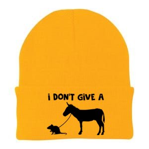 I Dont Give A Rats Ass Mouse Walking Donkey Knit Cap Winter Beanie