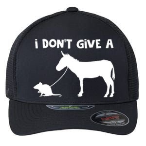 I Dont Give A Rats Ass Mouse Walking Donkey Flexfit Unipanel Trucker Cap