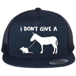 I Dont Give A Rats Ass Mouse Walking Donkey Flat Bill Trucker Hat