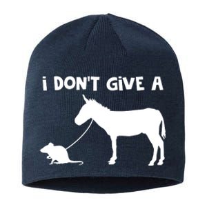 I Dont Give A Rats Ass Mouse Walking Donkey Sustainable Beanie