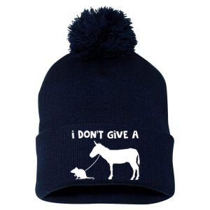 I Dont Give A Rats Ass Mouse Walking Donkey Pom Pom 12in Knit Beanie