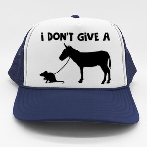 I Dont Give A Rats Ass Mouse Walking Donkey Trucker Hat