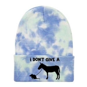 I Dont Give A Rats Ass Mouse Walking Donkey Tie Dye 12in Knit Beanie