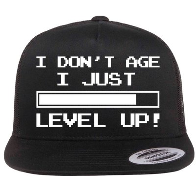 I Dont Get Old I Level Up Funny Retro Gamer Cute Gift Adult Great Gift Flatbill Hat