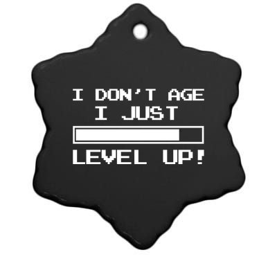 I Dont Get Old I Level Up Funny Retro Gamer Cute Gift Adult Great Gift Ceramic Star Ornament