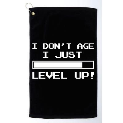 I Dont Get Old I Level Up Funny Retro Gamer Cute Gift Adult Great Gift Golf Towel