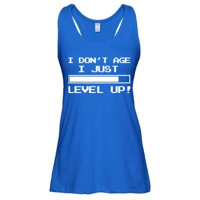 I Dont Get Old I Level Up Funny Retro Gamer Cute Gift Adult Great Gift Ladies Essential Flowy Tank
