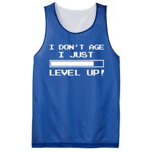 I Dont Get Old I Level Up Funny Retro Gamer Cute Gift Adult Great Gift Mesh Reversible Basketball Jersey Tank