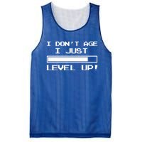 I Dont Get Old I Level Up Funny Retro Gamer Cute Gift Adult Great Gift Mesh Reversible Basketball Jersey Tank