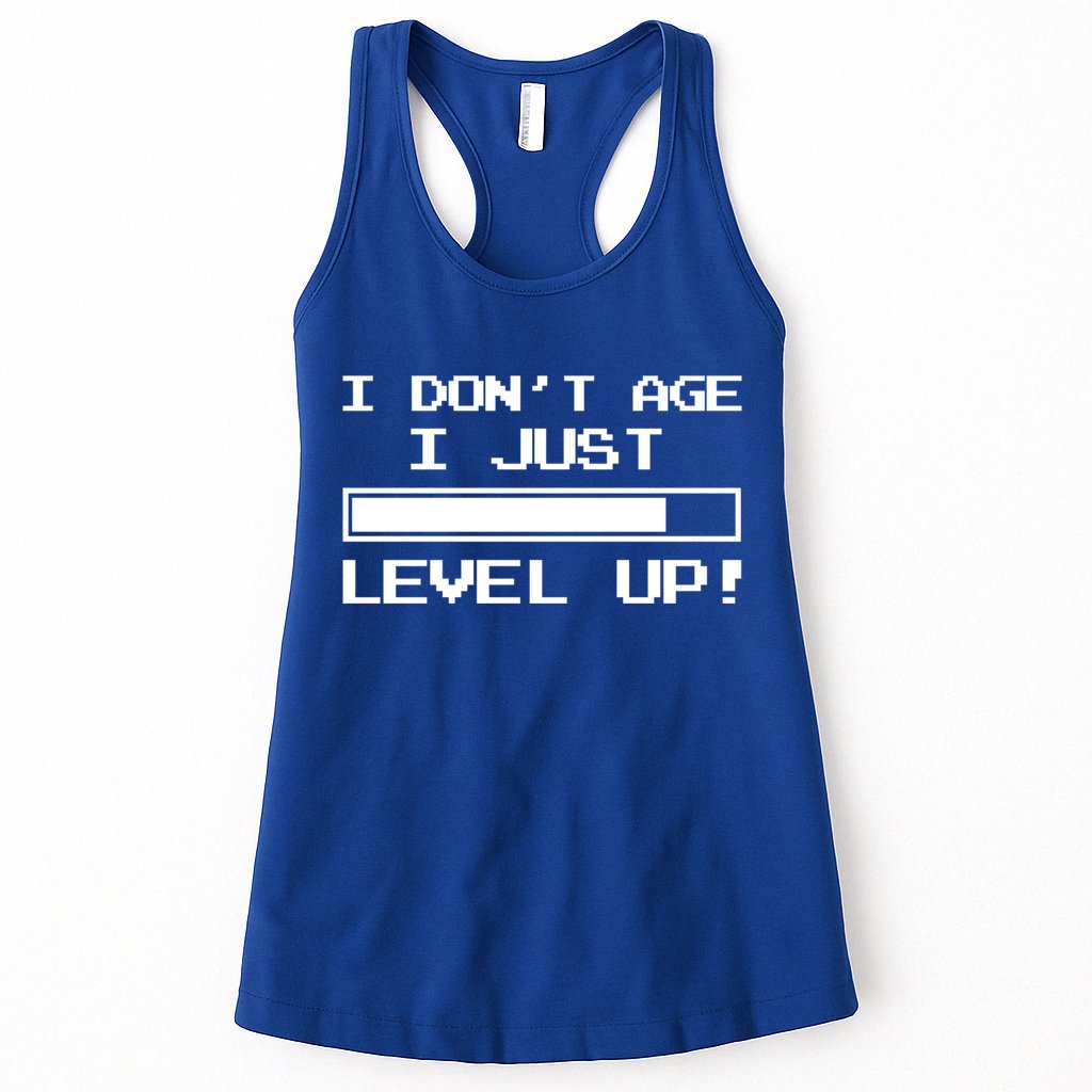I Dont Get Old I Level Up Funny Retro Gamer Cute Gift Adult Great Gift Womens Tank Top