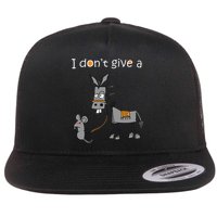 I Dont Give A Rats Ass Mouse Walking Donkey Flat Bill Trucker Hat
