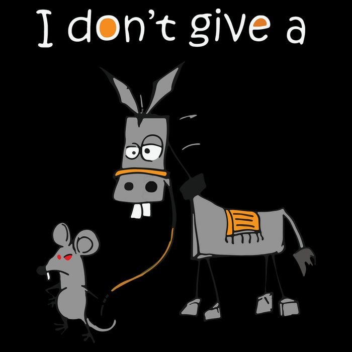 I Dont Give A Rats Ass Mouse Walking Donkey Flat Bill Trucker Hat
