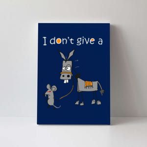 I Dont Give A Rats Ass Mouse Walking Donkey Canvas