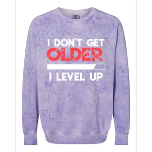 I Dont Get Older I Level Up SNES Controller Gift Colorblast Crewneck Sweatshirt