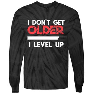 I Dont Get Older I Level Up SNES Controller Gift Tie-Dye Long Sleeve Shirt