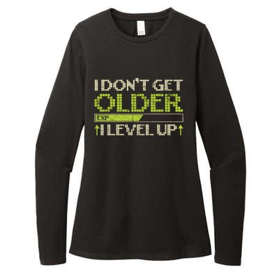 I Dont Get Older Exp I Level Up Game Gift Womens CVC Long Sleeve Shirt