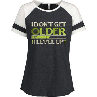 I Dont Get Older Exp I Level Up Game Gift Enza Ladies Jersey Colorblock Tee