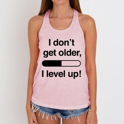 I Dont Get Older I Level Up Funny Gamer Gift Cute Gift Women's Knotted Racerback Tank