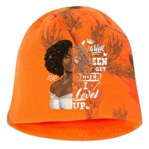 I Dont Get Older I Level Up African American Aquarius Gift Kati - Camo Knit Beanie