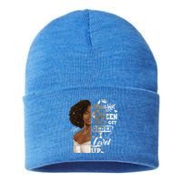 I Dont Get Older I Level Up African American Aquarius Gift Sustainable Knit Beanie