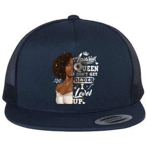 I Dont Get Older I Level Up African American Aquarius Gift Flat Bill Trucker Hat