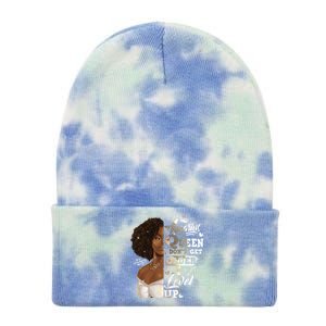 I Dont Get Older I Level Up African American Aquarius Gift Tie Dye 12in Knit Beanie