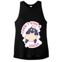 I Don't Give A Sheep Funny Ladies PosiCharge Tri-Blend Wicking Tank
