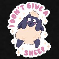 I Don't Give A Sheep Funny Ladies PosiCharge Tri-Blend Wicking Tank