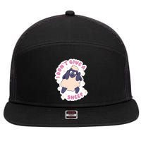 I Don't Give A Sheep Funny 7 Panel Mesh Trucker Snapback Hat