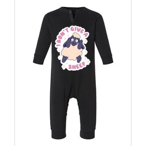 I Don't Give A Sheep Funny Infant Fleece One Piece