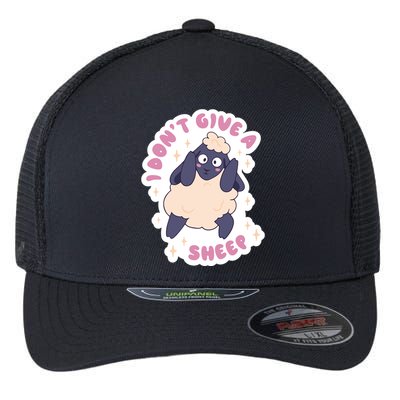 I Don't Give A Sheep Funny Flexfit Unipanel Trucker Cap