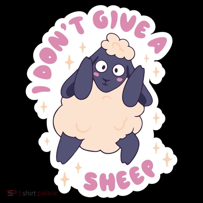I Don't Give A Sheep Funny Flexfit Unipanel Trucker Cap