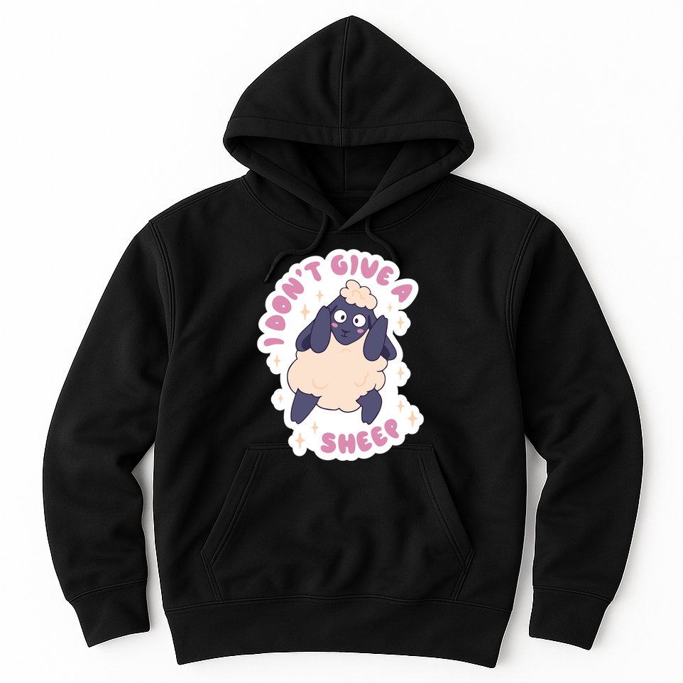 I Don't Give A Sheep Funny Hoodie