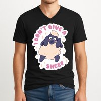 I Don't Give A Sheep Funny V-Neck T-Shirt