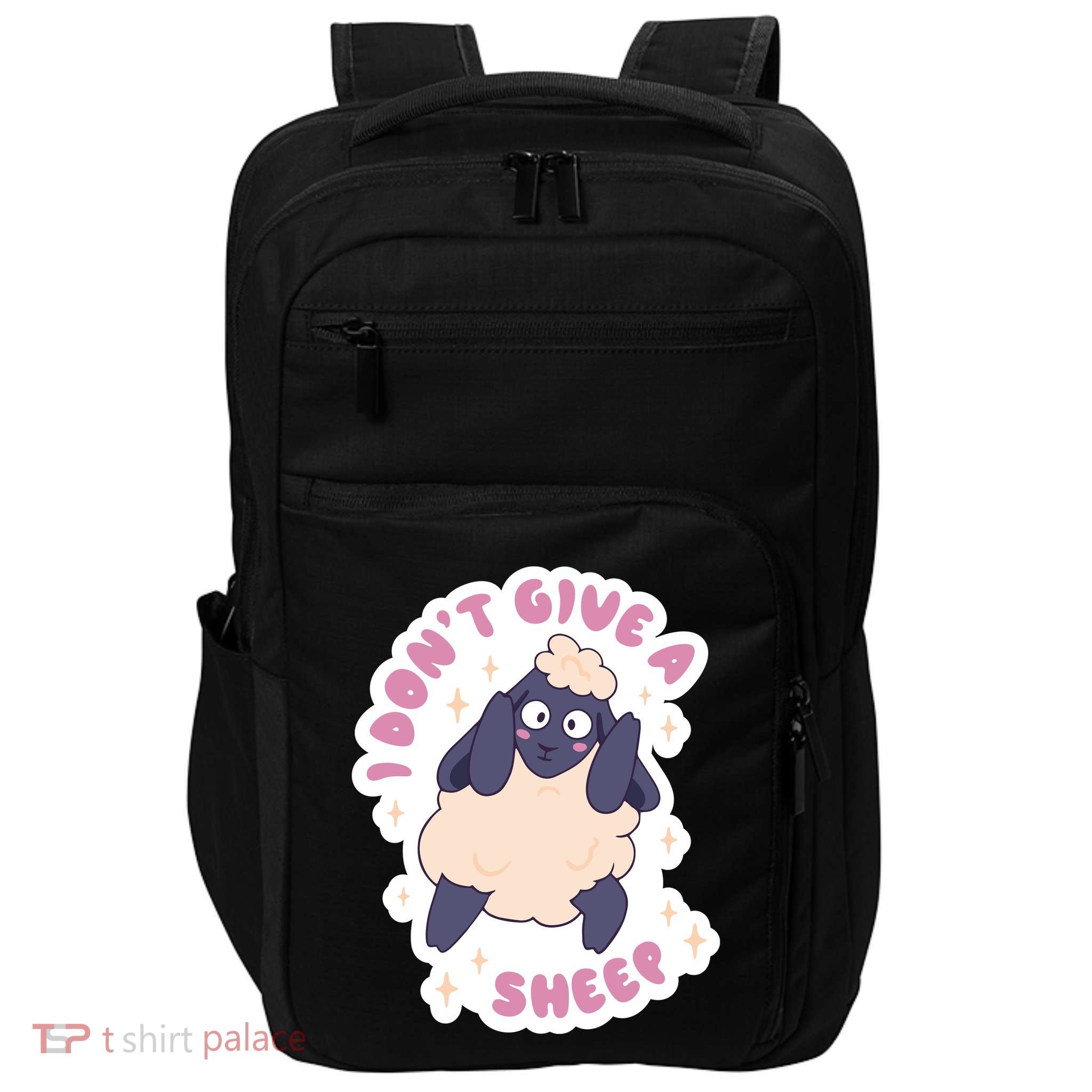I Don't Give A Sheep Funny Impact Tech Backpack