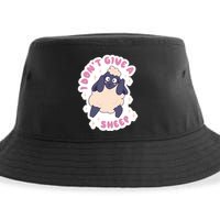 I Don't Give A Sheep Funny Sustainable Bucket Hat