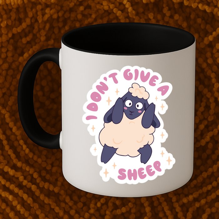 I Don't Give A Sheep Funny Mug