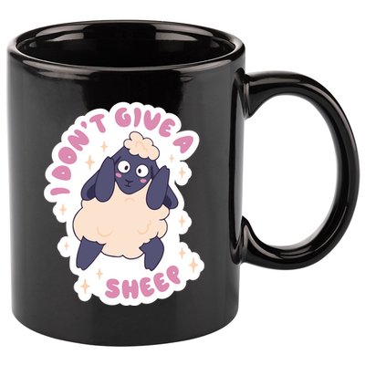 I Don't Give A Sheep Funny 11oz C Handle Ceramic Mug