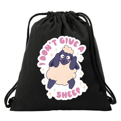 I Don't Give A Sheep Funny Drawstring Bag