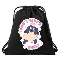 I Don't Give A Sheep Funny Drawstring Bag