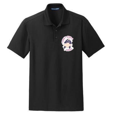 I Don't Give A Sheep Funny Dry Zone Grid Polo