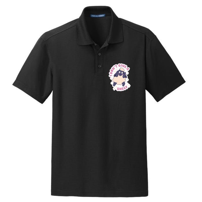 I Don't Give A Sheep Funny Dry Zone Grid Polo