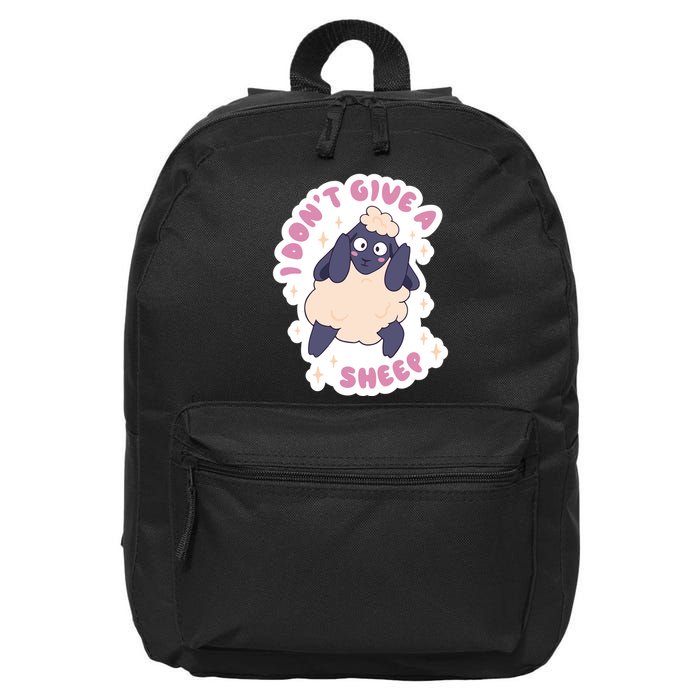 I Don't Give A Sheep Funny 16 in Basic Backpack