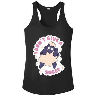 I Don't Give A Sheep Funny Ladies PosiCharge Competitor Racerback Tank