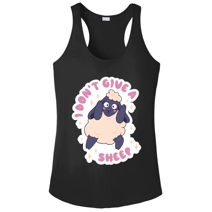 I Don't Give A Sheep Funny Ladies PosiCharge Competitor Racerback Tank